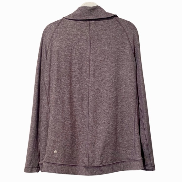 Lululemon Rulu Rally Wrap Heathered Graphite Purple Jacket Women's 10 - Picture 8 of 10
